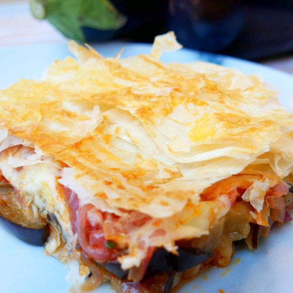 Pastel de berenjenas crujiente, receta tradicional turca