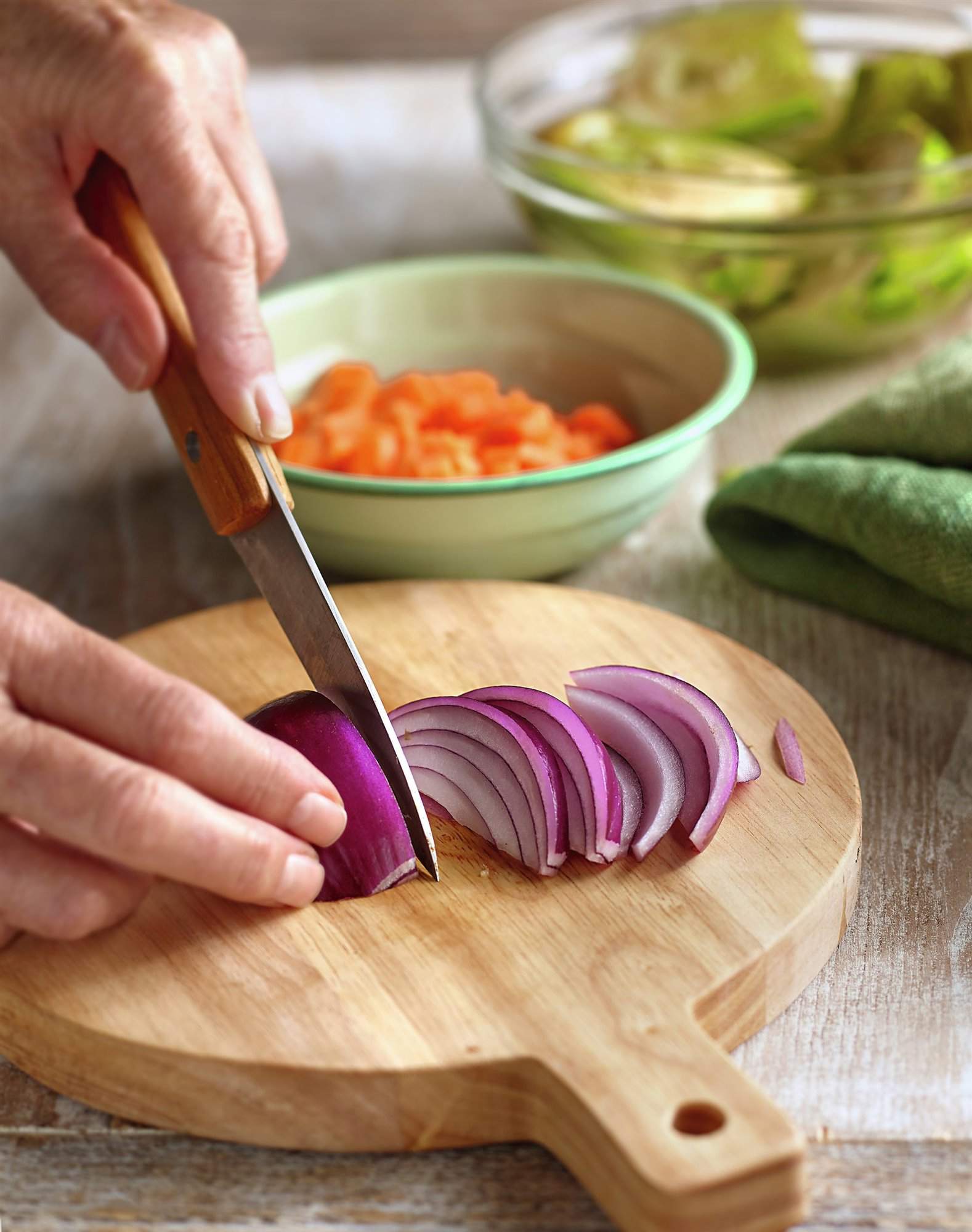 1. Corta las verduras